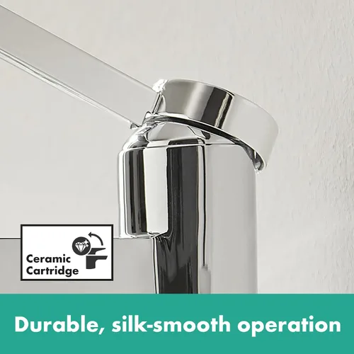 Miniatura 5 de hansgrohe Finoris 76010821 - Grifo moderno para lavabo de baño de 1 agujero en níquel cepillado cepillado níquel