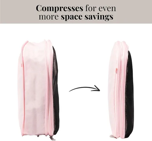 Miniatura 2 de Baggallini Juego de 3 cubos de compresión - Cubos de compresión ligeros para viajes, BOLSA ROSA, Talla única