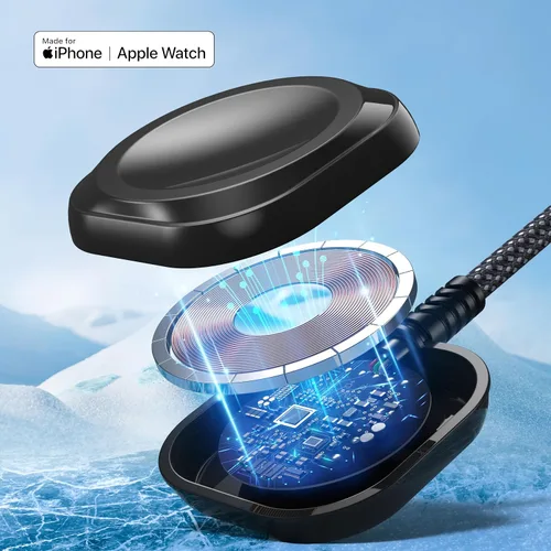 Miniatura 4 de Cable de carga múltiple de 6 pies para Apple Watch, puerto USB AM trenzado de nailon a Lightning tipo C, cable USB C para iWatch, cargador