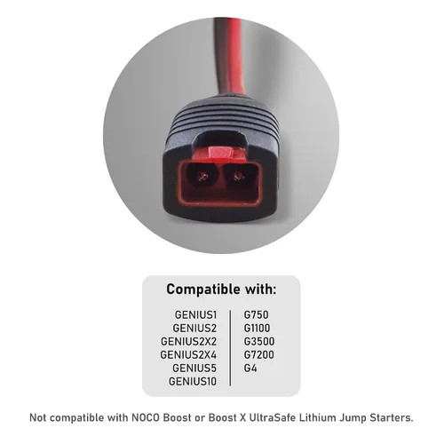 Miniatura 4 de SafeAMP Arnés de cables compatible con NOCO(R) GC002 X-Connect, M6 (1/4 pulgadas) conector de terminal de ojal