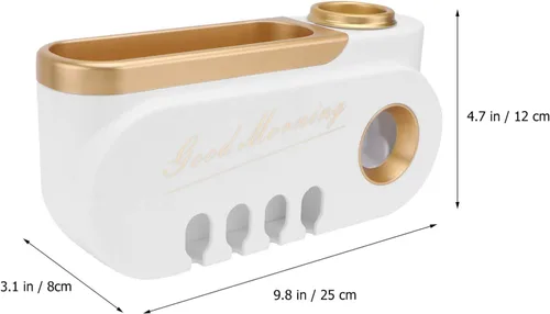 Miniatura 7 de Cabilock Estantes montados en la pared, soportes para cepillos de dientes, estante organizador de baño, estante para pasta de dientes, champú
