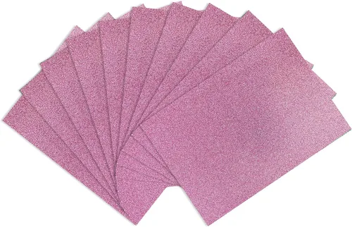 S - Papel de cartulina con purpurina, papeles con purpurina que no se desprende, papel para manualidades y proyectos de bricolaje, papel brillante