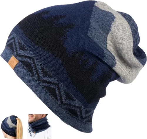 Miniatura 9 de Gorro de punto 100% alpaca bebé, polaina para el cuello, bufanda