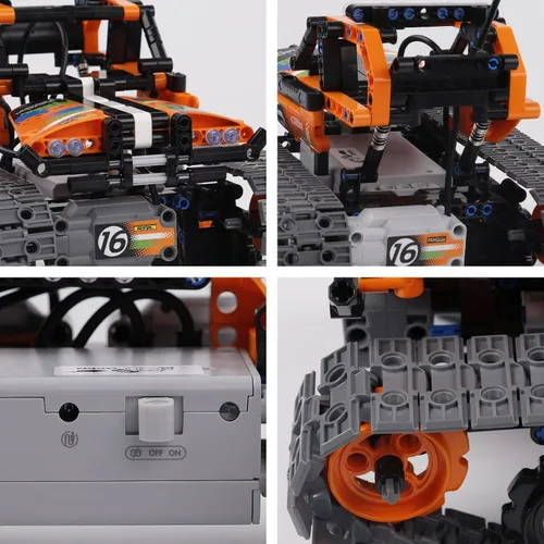Miniatura 6 de BIRANCO. STEM - Kit de construcción de control remoto 3 en 1 RC Tracked Racer/Tank/Robot Engineering Toys, juego de construcción científica, auto