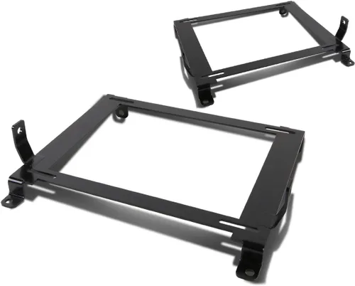 DNA Motoring SBK-LM-HC06 - Par de soportes de montaje bajo para asiento de cubo de carreras compatibles con 06-11 Civic, color negro