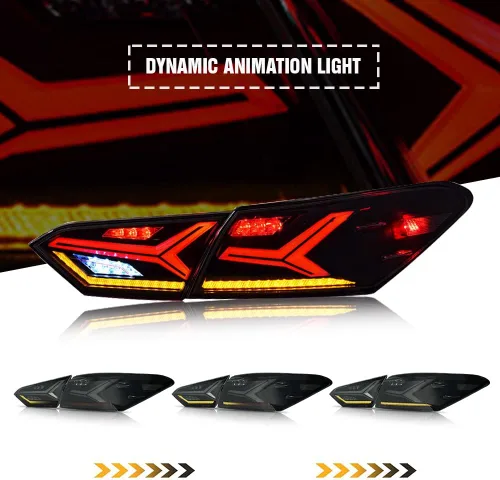 Miniatura 4 de Nuevas luces traseras para Toyota Camry Luz trasera 2018-2023 SE LE XSE XLE TRD Ensamblaje de luces traseras 8ª generación Accesorios Estilo Lambor