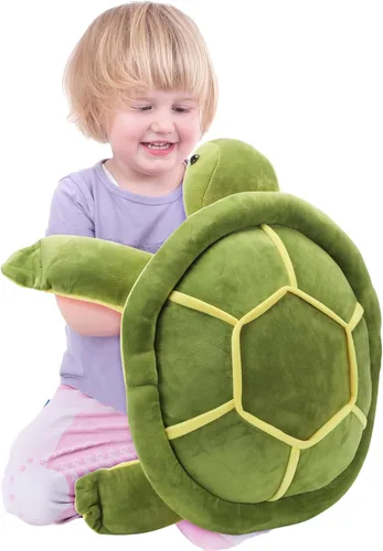 Liliful Peluche de tortuga marina gigante, suave y grande, almohada de tortuga marina para niños y niñas, regalos para el día de la madre,