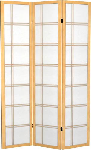 Miniatura 9 de Oriental Furniture - Divisor doble de lona con cruz de 6 pies de alto, palisandro, 6 paneles Rosewood