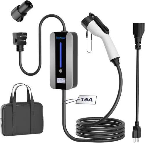 Miniatura 7 de Cargador EV de nivel 2 (240 V, 40 A) para Tesla y SAE-J1772 EVs, enchufe NEMA 14-50, adaptador SAE-J1772 y adaptador J1772 a Tesla (16.4 pies)