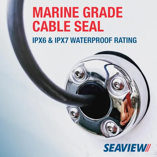 Miniatura 2 de SEAVIEW Prensaestopas redonda Precinto de cable impermeable de grado marino para paso de cable CG20PG - Plástico gris