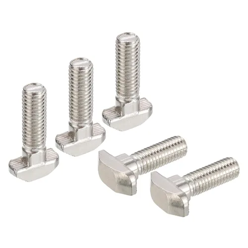 uxcell Perno de caída de ranura en T M8x25mm, 20pcs Tornillo deslizante en forma de T de cabeza de martillo para perfil de aluminio estándar europeo