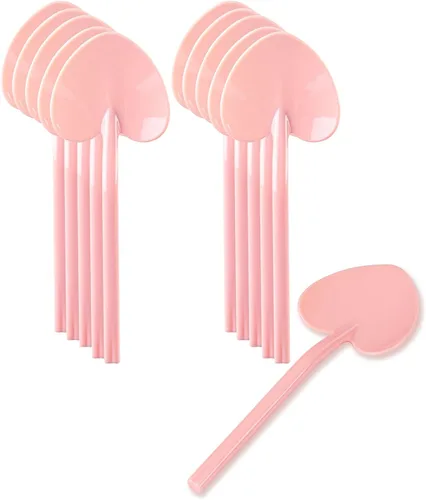 Miniatura 13 de Restaurantware Cucharas de corazón de 3.5 pulgadas x 1.25 pulgadas, 500 mini cucharas de plástico desechables, en forma de corazón para postres