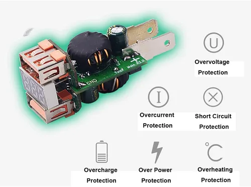Miniatura 5 de Riloer Impermeable 12V motocicleta QC3.0 Dual USB cargador puertos adaptador de corriente con voltímetro digital para teléfonos inteligentes