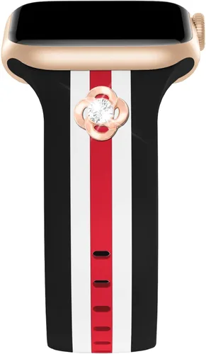 Banda de diseñador con adornos decorativa compatible con Apple Watch de 38mm 40mm 41mm 42mm 44mm 45mm 46mm 49mm, para mujeres y hombres, pulseras