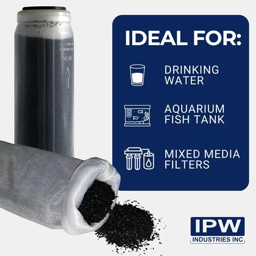 Miniatura 16 de IPW Industries, Inc. - Carbón activado a granel - Carbón activado granular de cáscara de coco (GAC) para filtración de agua y medios de reemplazo