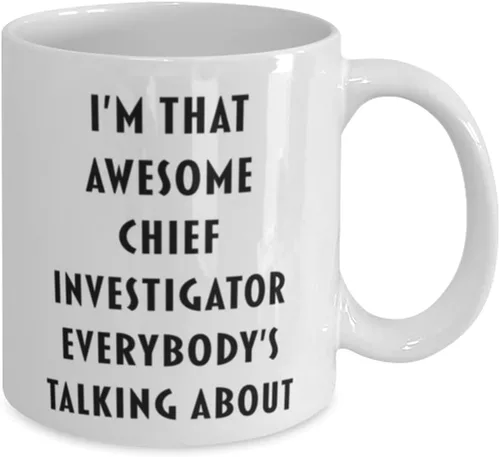 Miniatura 2 de Taza de café Chief Investigator, divertida, barata, inapropiada, para, I'm that Awesome Chief Investigator, taza blanca