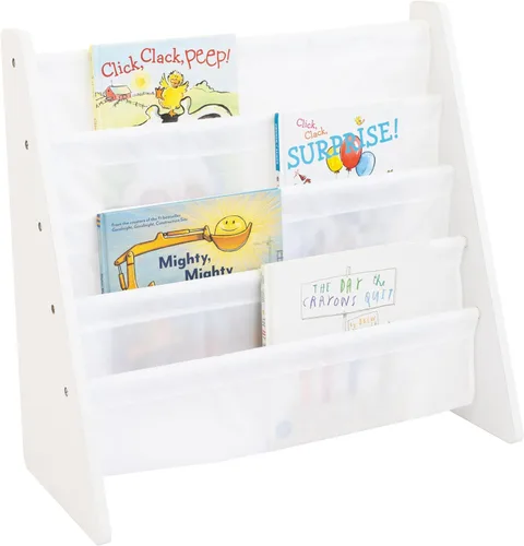 Miniatura 22 de Tot Tutores WO697 Colección de amigos, librería de almacenamiento en bastidor de libros para niños, blanco, rosa y púrpura, Madera maciza