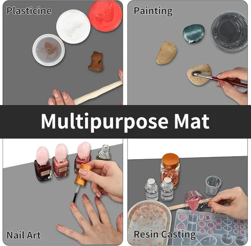 Miniatura 3 de Tapete de silicona súper grande, 120 x 24 pulgadas, tapete de silicona para encimera de cocina, tapete antideslizante resistente al calor, tapete