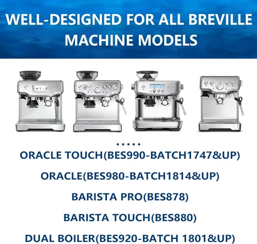 Miniatura 5 de 4 Pack Bes880 Water Filter Replacement Compatible with Brevile Sage Oracle Touch,Barista,Claro Swiss,BES878,Bes920,Bes008 Espresso Coffee