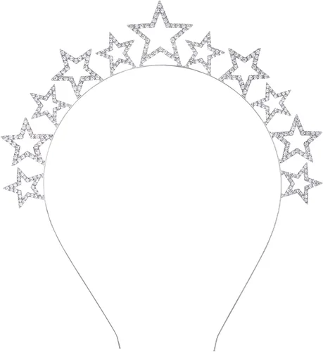 Miniatura 9 de Halo Crown Stars Rhinestone Crown Headbands Goddess Headpiece Crystal Halo Headbands