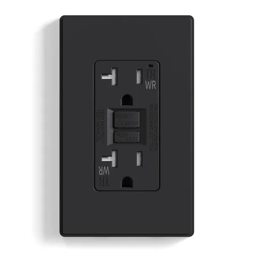 Miniatura 55 de ELEGRP Salida GFCI para Exteriores, Receptáculo GFI Eléctrico de Autoprueba de 15 Amperios con Diseño Más Delgado, Receptáculo GFCI Resistente a