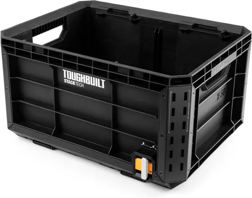 Miniatura 11 de ToughBuilt Organizador de almacenamiento StackTech, caja de herramientas modular transparente con sistema de bloqueo automático, protección IP65