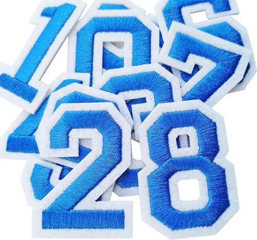 Miniatura 17 de Bfuee 30 parches de números para planchar, apliques de números bordados del 0 al 9, parches de números para ropa, vestido, sombrero, calcetines