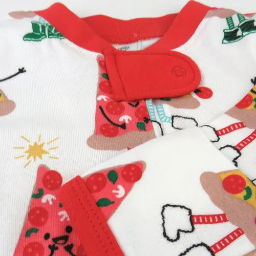 Miniatura 2 de HonestBaby Sleep and Play Footed Holiday Pajamas One-Piece Sleeper Zip-front Organic Cotton PJs Baby Boys, Girls, Unisex