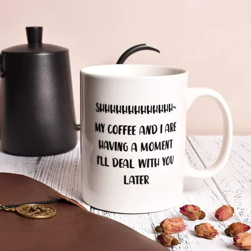 Miniatura 4 de Bosmarlin Taza grande y divertida de regalo para los amantes del café, taza de gran humor para trabajadores de oficina, 17.5 onzas, apta