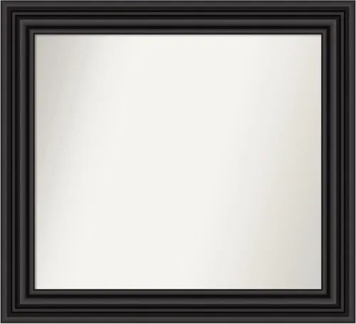 Miniatura 505 de Amanti Art Espejo personalizado, espejo de baño negro puente, espejo de pared o espejo de tocador de baño sobre el fregadero (26 x 26 pulgadas)
