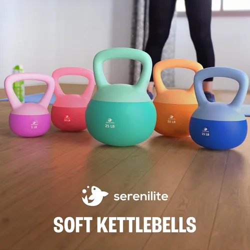 Miniatura 8 de Serenilite - Juego de pesas rusas suaves, juegos de pesas rusas para mujeres y hombres, pesas rusas de entrenamiento de fuerza seguras, pesas rusas