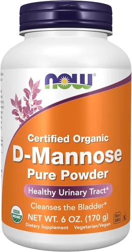 NOW Foods Suplementos, polvo de D-manosa, proyecto verificado sin OMG, tracto urinario saludable*, 6 onzas