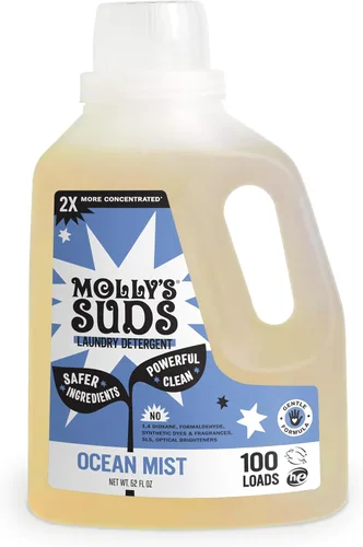 Miniatura 13 de Molly's Suds Detergente líquido para ropa Jabón detergente para ropa limpia para pieles sensibles 2 veces concentrado, alta eficiencia (HE)