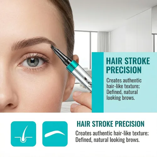 Lápiz de cejas impermeable, 36H de larga duración, maquillaje líquido profesional para cejas, 5 colores disponibles, diseño de punta en ángulo (2#