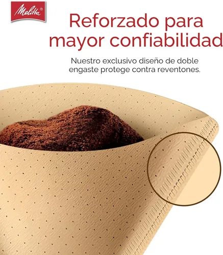 Miniatura 6 de Melitta - Filtros cónicos para café #4, marrón natural, 100 unidades (paquete de 3), 300 filtros en total - Compatible con todas las cafeteras