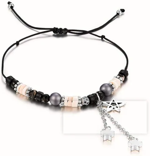 Miniatura 5 de JOYA GIFT Handmade Adjustable Wrap Bracelet Bohemian String Braided Beads Anklets Gifts for Women Girls