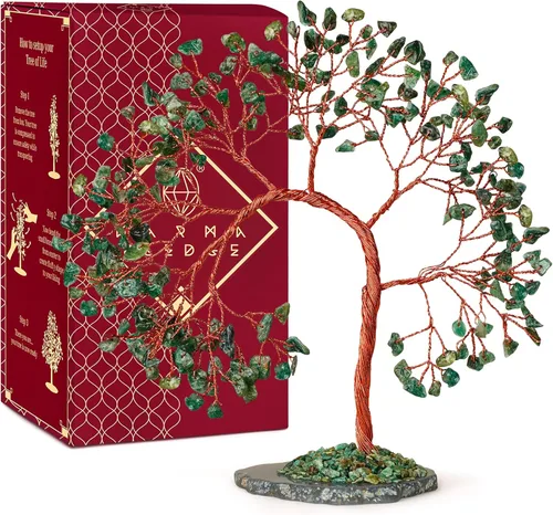 Miniatura 17 de Árbol de la vida de cristal de amatista curativos de chakras, árboles bonsái de Feng Shui para energía positiva, dinero, buena suerte, árbol
