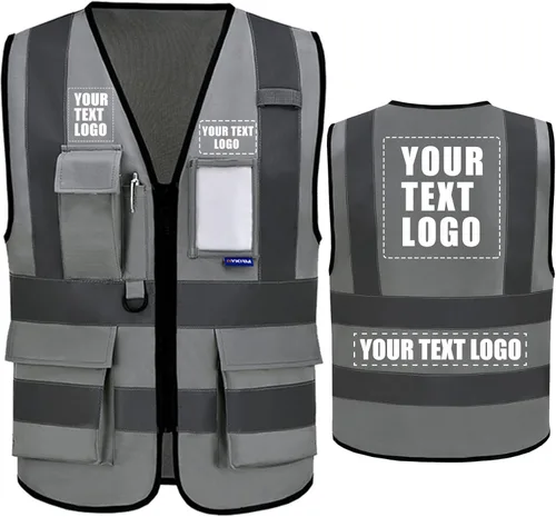 Miniatura 13 de A-SAFETY Chaleco de Seguridad Reflejante de Alta Visibilidad con Logo Personalizado (XS-8XL)