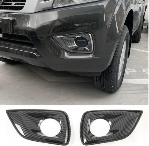 Miniatura 2 de HATHWAY Ajuste para Navara NP300 2016-2021, cubierta de luz antiniebla de coche, parachoques delantero de coche, ABS fibra de carbono, cubierta