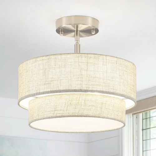 Miniatura 11 de Luminarias de Cocina 6 Luces Luminaria de Techo Montaje en Nickel Moderno Semi Empotrado Iluminación Lámpara Sputnik para Dormitorio Comedor Pasillo