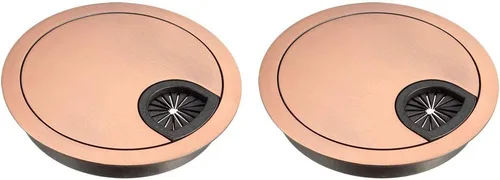 Miniatura 14 de uxcell Cubierta de agujero para cable, 2 pulgadas/1.969 in, aleación de zinc, para cable de escritorio, ojales para oficina, PC, organizador