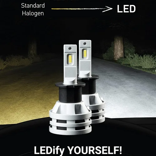 Miniatura 5 de Hella Bombilla LED antiniebla H3 – Luz blanca fría de 6500 K – Bombilla LED H3 para reemplazo de lámpara antiniebla – Paquete de 2 LED Retro Fit
