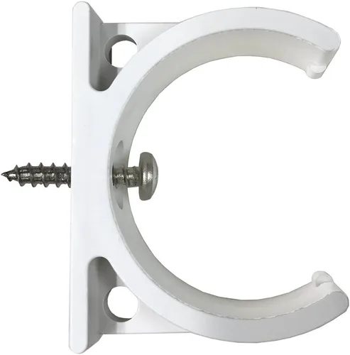 Soporte de montaje para filtros de agua en línea (máquinas de hielo, refrigeradores, subfregadero) 2 pulgadas de diámetro con tornillo, blanco,