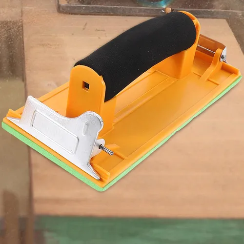 Miniatura 6 de Soporte de papel de lija Herramienta 2 unids Soporte de papel de lija Mango de plástico sólido Diseño ergonómico para almohadillas de lijado Mano