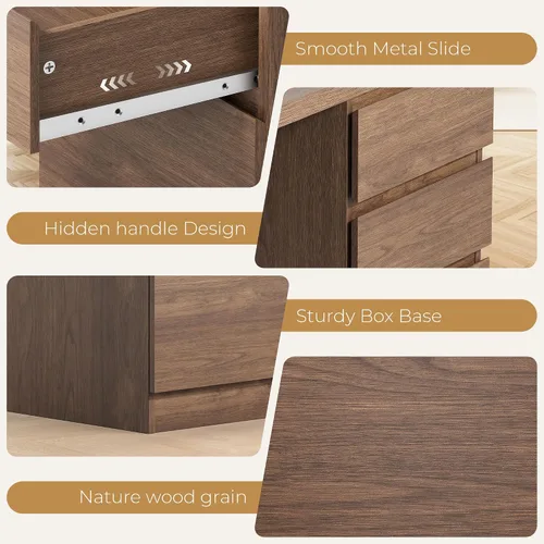 Miniatura 3 de FUNKOCO Escritorio blanco para computadora con 3 cajones, escritorio de madera para oficina en casa de 53 pulgadas con cajón de archivos
