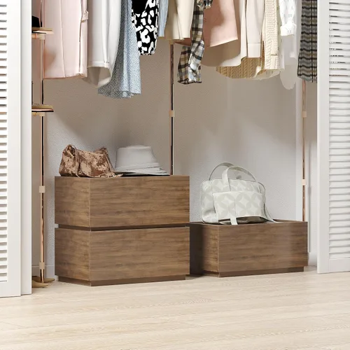 Miniatura 2 de woodtalks Cómoda apilable de 1 cajón, cómoda multiusos para dormitorio, armario de almacenamiento para entrada, mesita de noche, sofá junto a