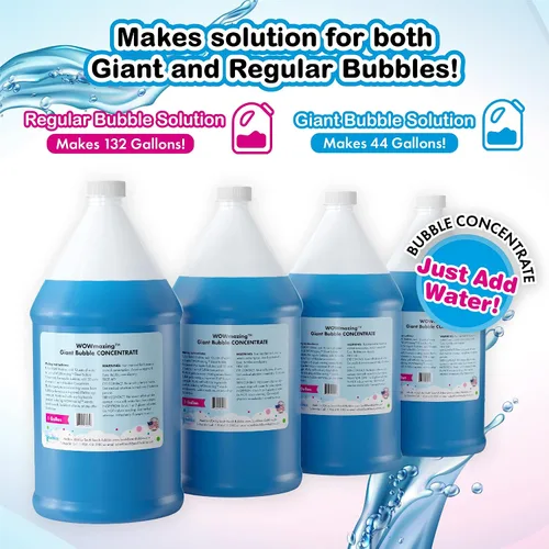 Miniatura 2 de WOWMAZING Concentrado de burbujas grandes – Soluciones para hacer burbujas (hace hasta 33 galones) – Solo tienes que añadir agua – Fabricado