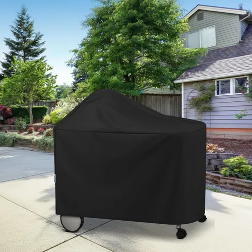 Miniatura 9 de SunPatio Funda impermeable para parrilla Weber de 22 pulgadas para parrilla Weber Performer Premium Deluxe, RecTeq, Char-Griller, en comparación