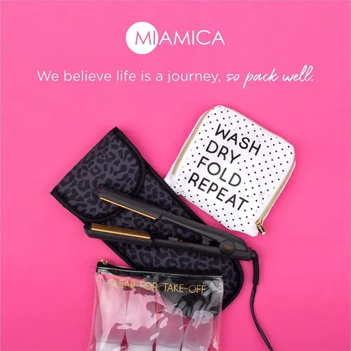 Miniatura 3 de MIAMICA Kit de botellas de viaje y neceser para mujer, 12 piezas, talla única, Rosado, Tsa