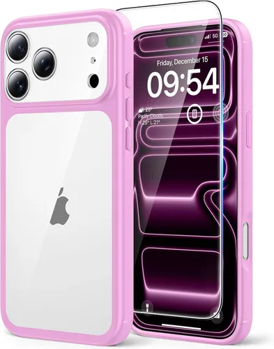 Miniatura 36 de TAURI Funda magnética 2 en 1 transparente para iPhone 14 Pro, compatible con Magsafe [no amarillenta] con protector de pantalla, protección de grado